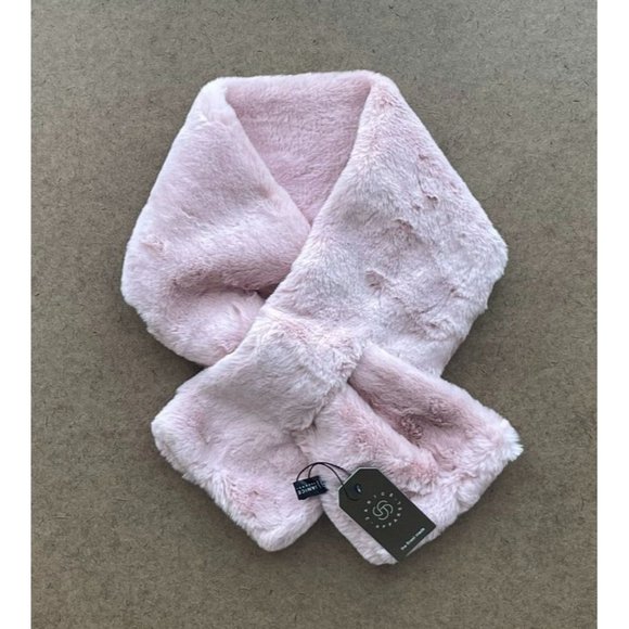 WOMENS PINK SOLID FUR FEEL SOFT SCARF - NWT - SZ: OS - Picture 2 of 5